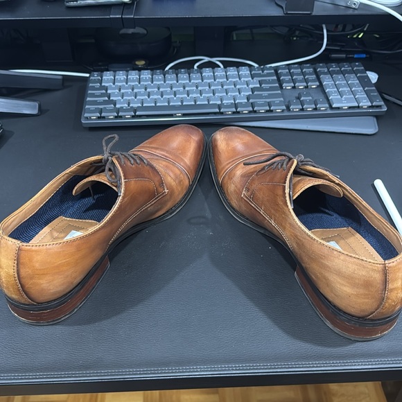 Steve Madden Plot dress shoes Mens 11 Light Brown - Picture 3 of 5